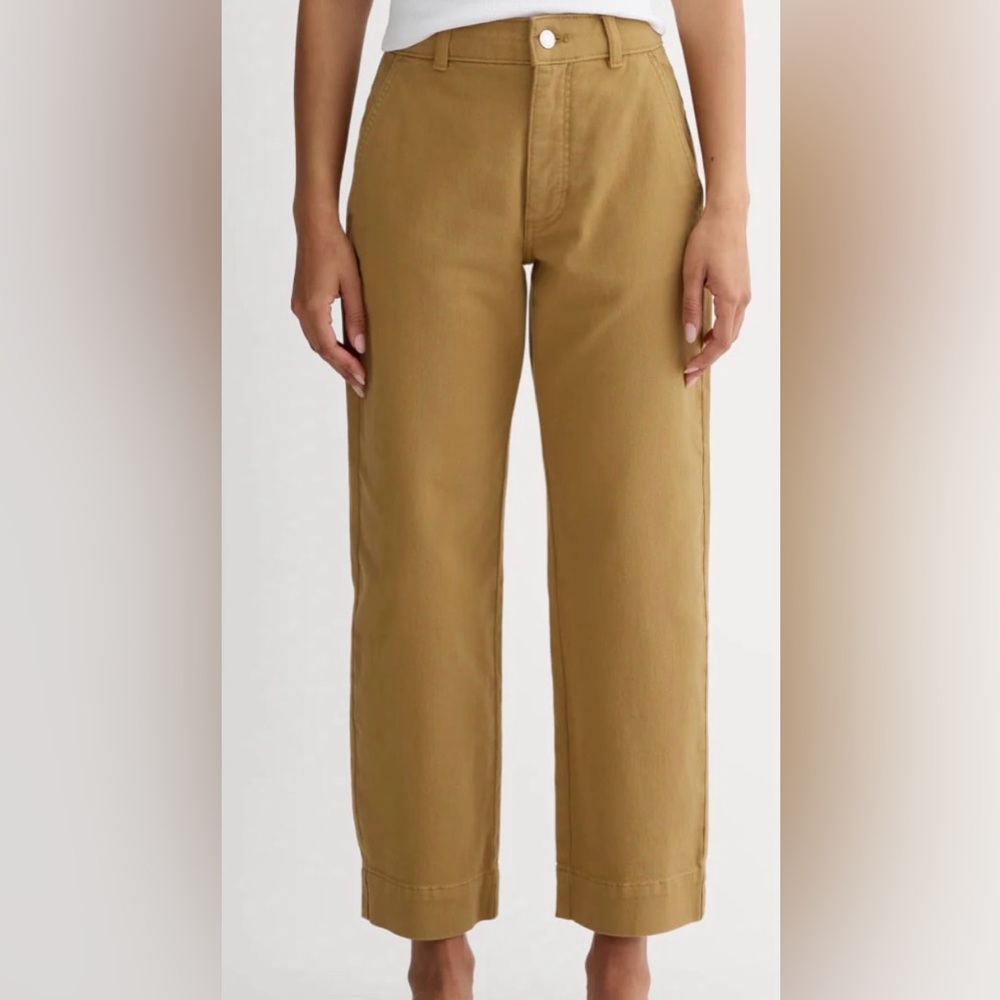 Everlane Beige High-Rise Trousers